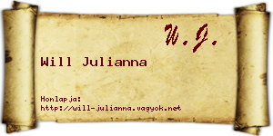 Will Julianna névjegykártya