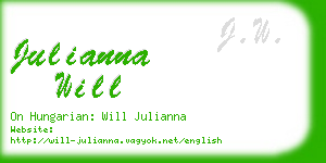 julianna will business card